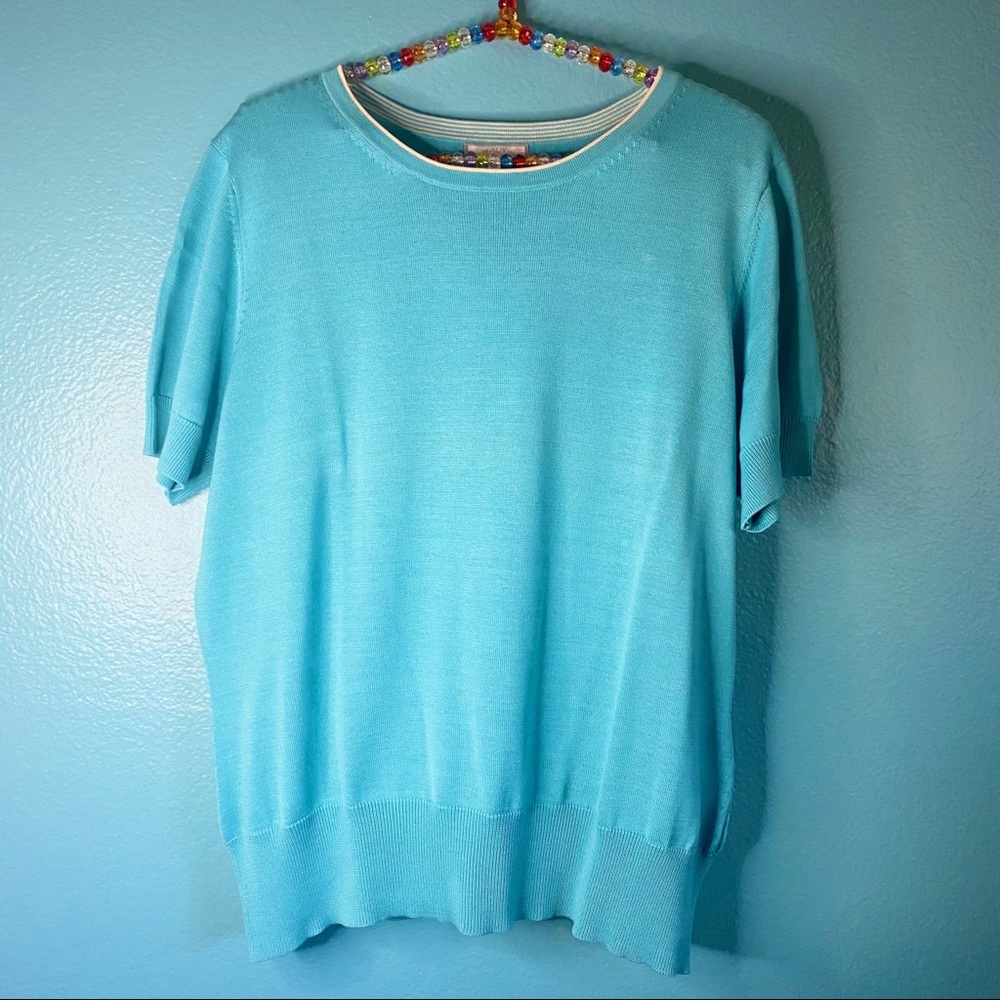 Lady Hathaway turquoise short sleeve t-shirt